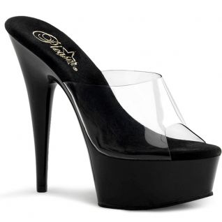 Mule noire et transparente