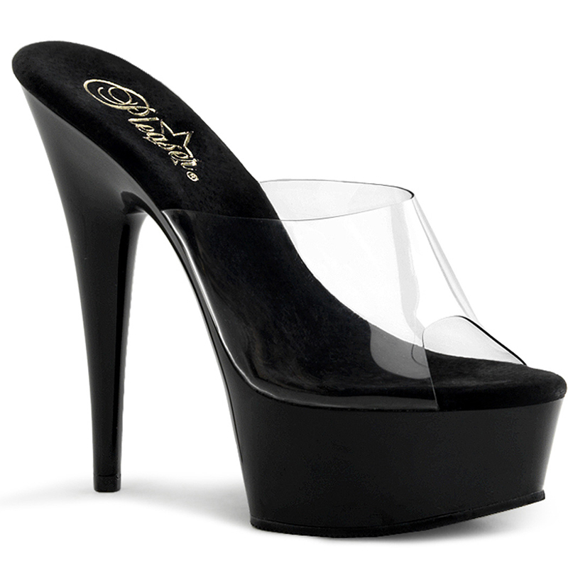 Mule noire et transparente - Pointure : 35 - Pleaser - Modalova