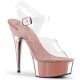 Sandales à brides rose chromée plateforme