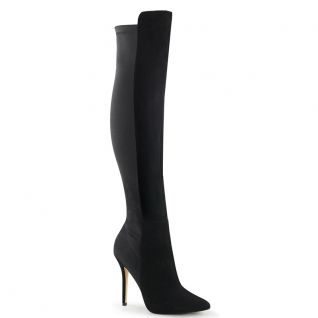 Chaussures femme genouillères coloris noires