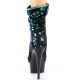 Bottines de danse verte sequin