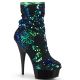 Bottines sequins verte