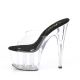 Mules haut talon noire et transparente