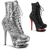 Bottines sequins plateformes