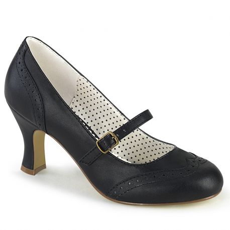 Escarpin d'orsay noir petut talon