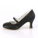 Escarpin petit talon noir pinup