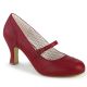 Escarpin d'orsay rouge talon bobine