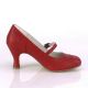 Escarpin vintage rouge talon bas