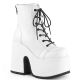 Chaussures gothiques montantes à plateforme Demonia Camel 203, style années 90