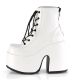 Chaussures gothiques montantes à plateforme Demonia Camel 203, style années 90