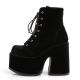 Chaussures gothiques montantes à plateforme Demonia Camel 203, style années 90