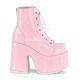 Bottines montantes coloris rose bombon