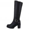 Bottes noires talon épais