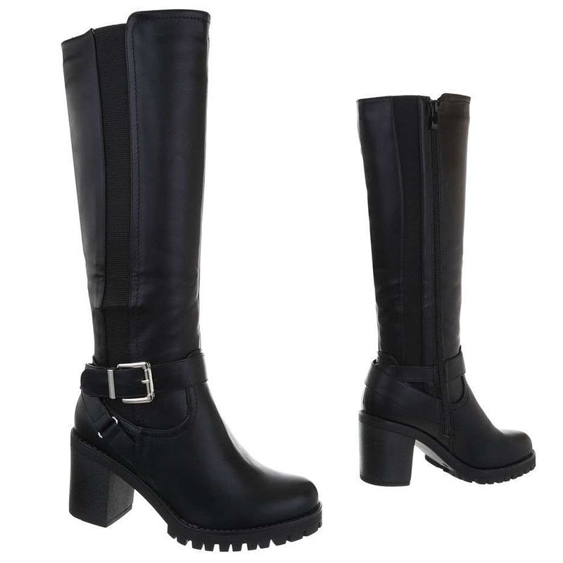 botte noire talon