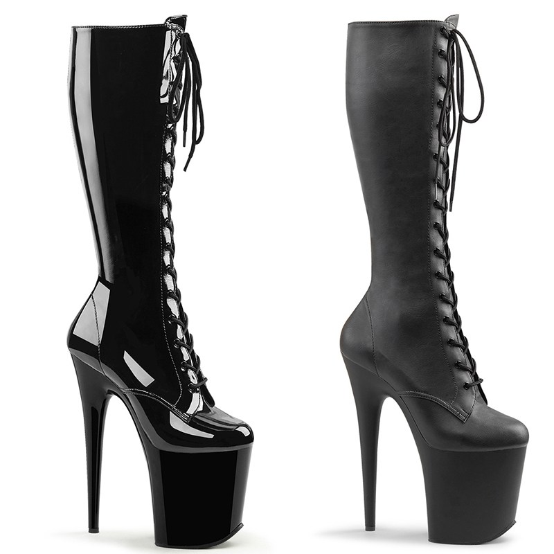 Bottes talon 20 cm - Pointure : 41 - Couleur : Noir Mat - Pleaser - Modalova