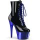 Bottines talon bleu roi haut talon