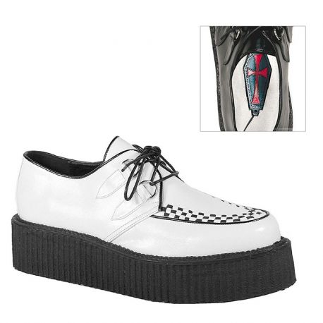 Creepers homme coloris blanc et semelle noire