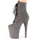 Bottines microfibre plateau gris taupe