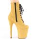 Bottines talon de 20 cm jaune poussin