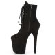 Bottines microfibre plateau noire