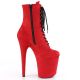 Bottines plateforme de 20cm rouge