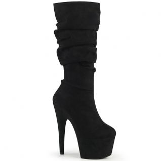 ottes plateforme noir mat Pleaser, vue de face