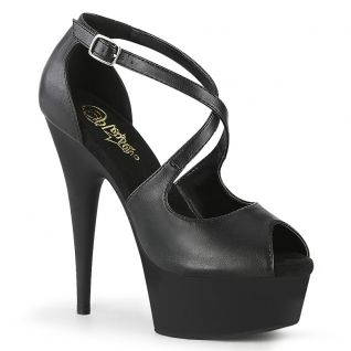 Sandales sexy noires haut talon plateforme