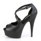 Sandales noires haut talon de 15cm delight