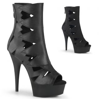 Bottines ouvertes noires plateformes