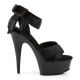 Chaussures femmes en satin noir a talon