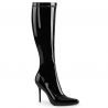 Botte noire vernie bout pointu