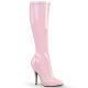 Bottes femmes coloris rose vernis talon aiguille