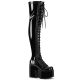 Cuissardes noires vernis goth