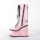 Botte punk rose vernis compenséea