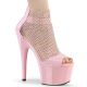 Sandale rose filet talon haut