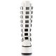 Bottes plateformes blanches vernies Demonia Cult Swing-815 à multiples boucles, style gothique et punk