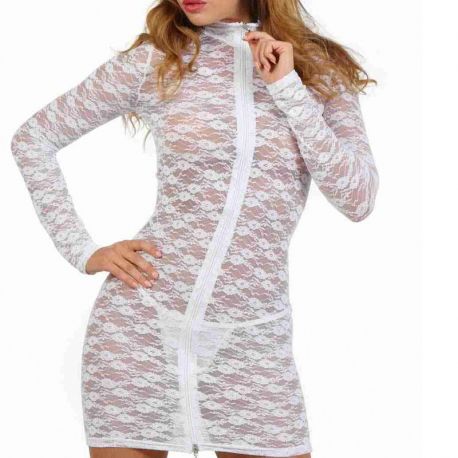 Robe online transparente blanche