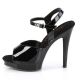 Chaussures femmes noires vernies sur plateau