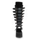Bottes gothiques femme Demonia Cult Swing-815 noires à plateforme haute et multiples boucles, disponibles en plusieurs coloris