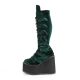 Bottes gothiques femme Demonia Cult Swing-815 noires à plateforme haute et multiples boucles, disponibles en plusieurs coloris