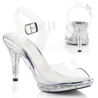Sandales modes transparentes petit talon