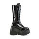 Bottines femmes noires vernies