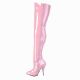 Cuissarde haut talon rose bombon