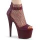 Sandale bordeaux filet talon haut