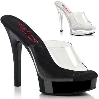 Chaussures mules noires et transparentes talon strass cocktail-501stdChaussures mules noires et transparentes talon fin