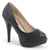 Escarpins Peep Toe noirs mat