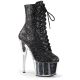 Bottines noires paillettes haut talon