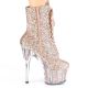 Bottines plateformes rose dorée