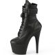 Bottines plateformes à lacets faux cuir