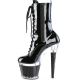 Bottines noires texture lacet